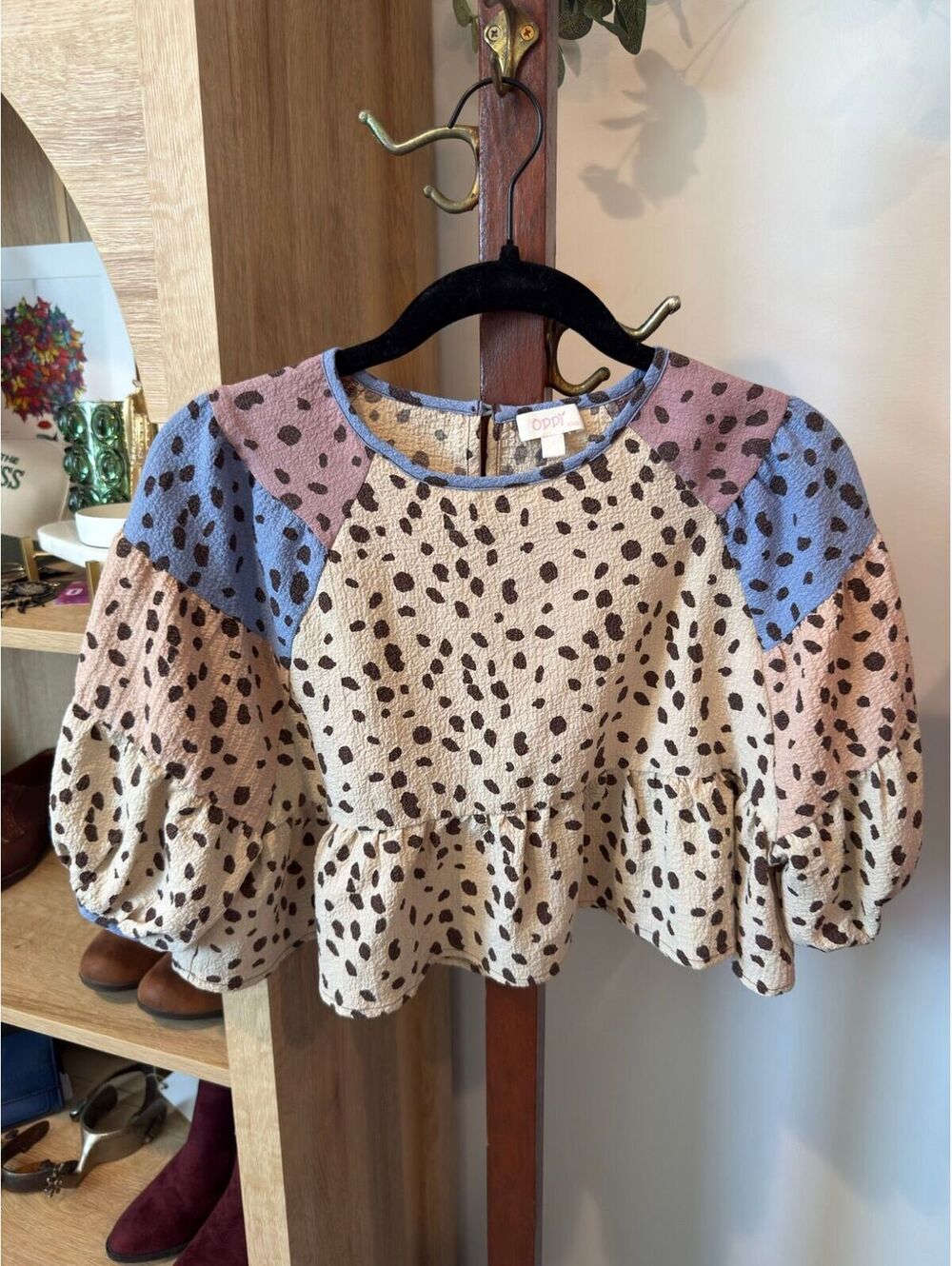 Oddy Kids Animal Print Top No Size Tag 18" PTP - Picture 5 of 5